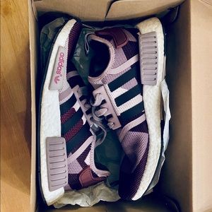Adidas NMD_R1 Blanch Purple Shoes (Rare Color)
